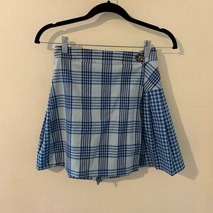 Urban Outfitters blue plaid schoolgirl skirt